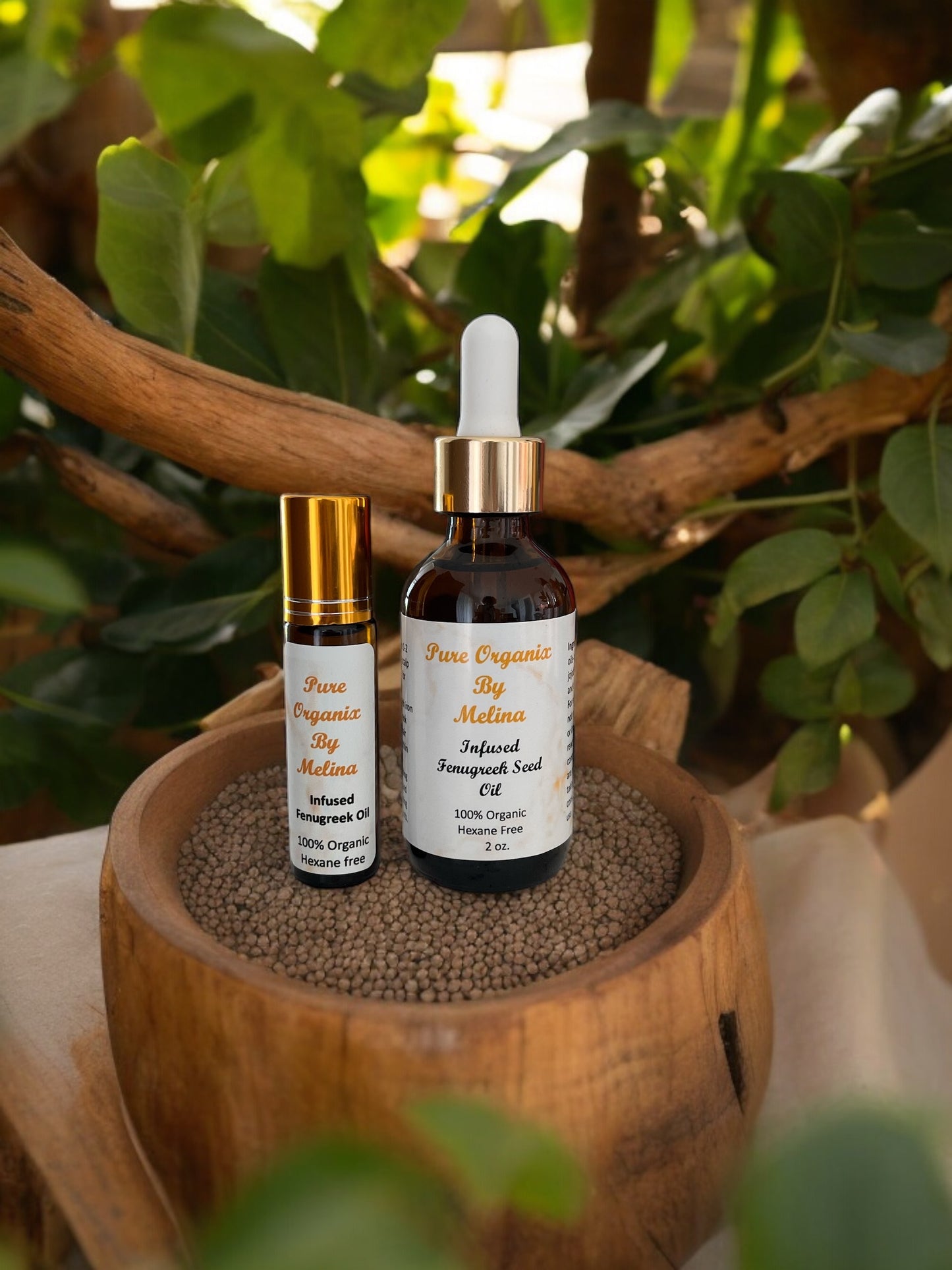 Infused Fenugreek Seed Oil – Dropper & Roll-on - Bundle